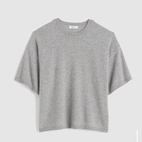 Madewell Short-Sleeve Sweater Tee Cashmere - Picture 1 of 8